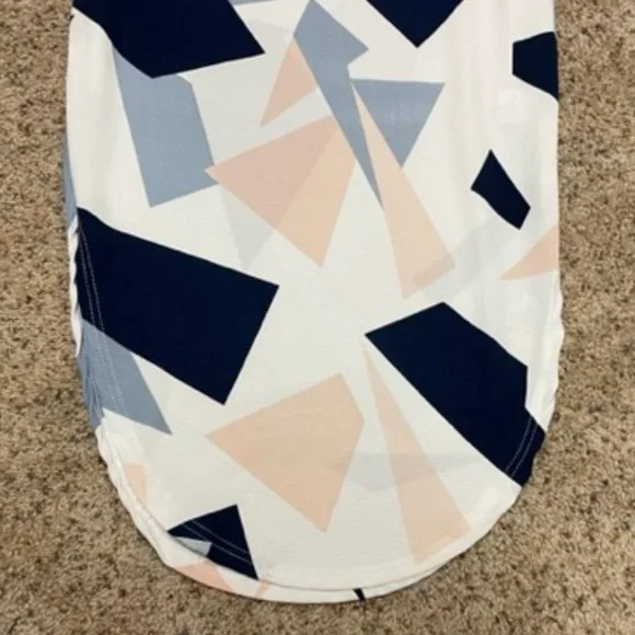 PatPat White with Geometric Design Midi Dress - S - Picture 5 of 8